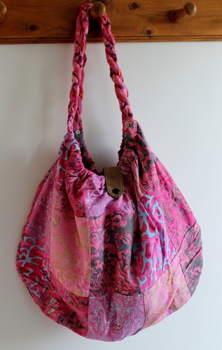 Bag pink patchwork ladies - bag,