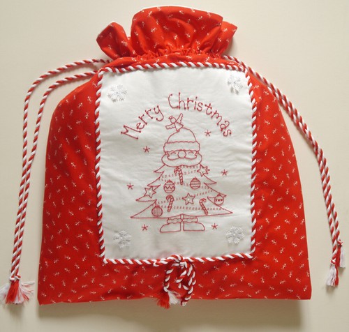 Patchwork christmas redwork - patchwork,