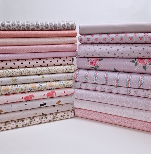 Pale pink patchwork cotton - pink,