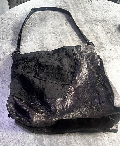 Papucei black leather large - papucei,