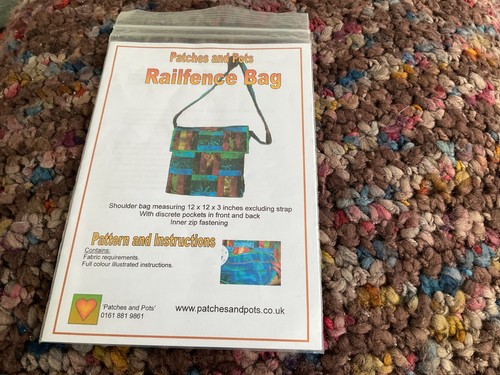Patches and pots railfence bag - pots,